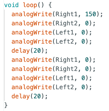 code to run motor